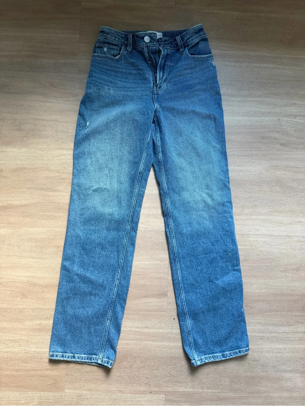 Hollister Women's High-Rise Straight-Leg Jeans - Medium Blue